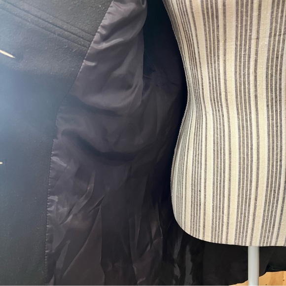 Larry Levine Chocolate Brown Wool Trench Coat Sz.10P - Picture 4 of 6